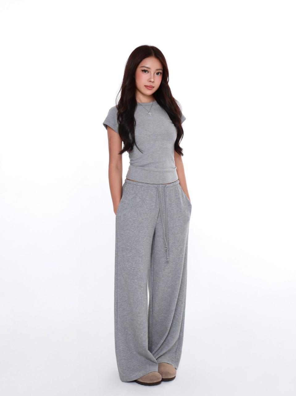 ATT grey wide leg pants outfit