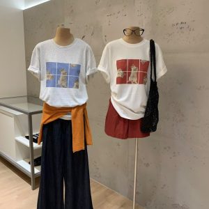 Cat Print Relaxed Tee