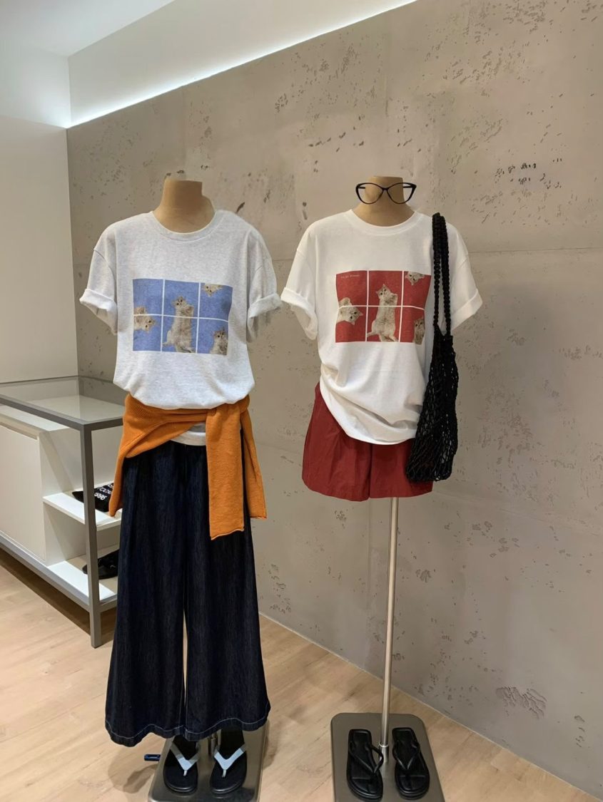 Cat Print Relaxed Tee